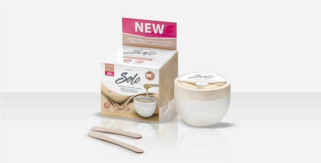 Kit d’épilation maison douce à la cire “Chocolat blanc”